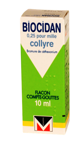 BIOCIDAN 0,025% COLLYRE FLACON COMPTE-GOUTTE DE 10 ML 