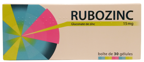 RUBOZINC 15MG GELULE 30