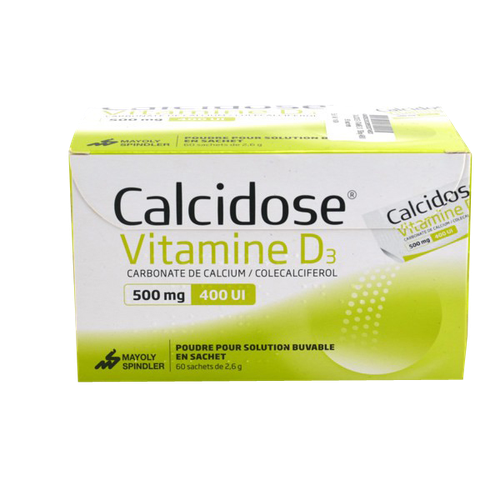 Image CALCIDOSE VIT D3 500MG/400UI SACHET 60