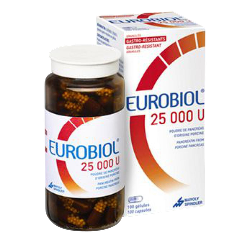 Image EUROBIOL 25 000UI GÉLULE GASTRO-RÉSISTANTE BOITE DE 1 FLACON DE 100