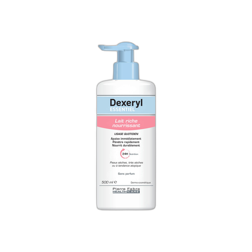 Image Pierre Fabre Dexeryl Essentiel lait riche nourrissant, apaisant et protecteur peaux sèches à très séches et à tendance atopique 500ml
